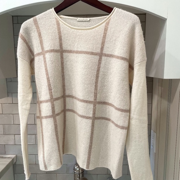 White & Warren Cream Cashmere Sweater - Picture 1 of 4